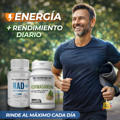 💥 RECUPERA TU ENERGÍA MASCULINA CON MODO ALFA™ 🔥 ¡PACK POTENCIA TOTAL!  NAD+ + ASHWAGANDHA