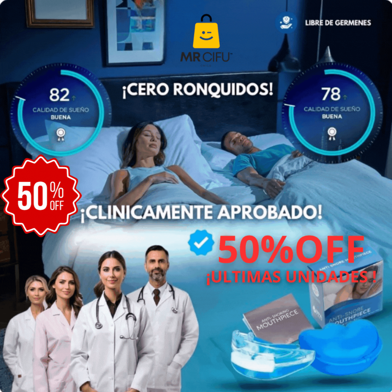 StopRonquido™ 💤¿Tu pareja ya no duerme contigo por tus ronquidos?