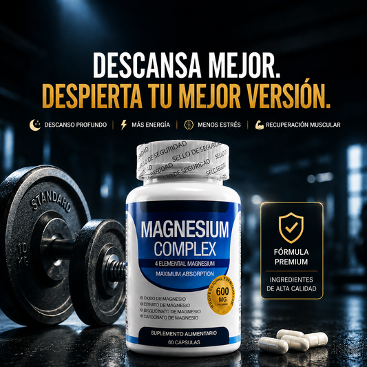 Recupera tu energía, descansa mejor y reduce la tensión muscular con Magnesio Complex 600