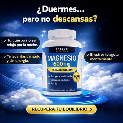 Magnesio ActiveLife 600™  8 tipos de magnesio en 1 ⚡ 60capsulas
