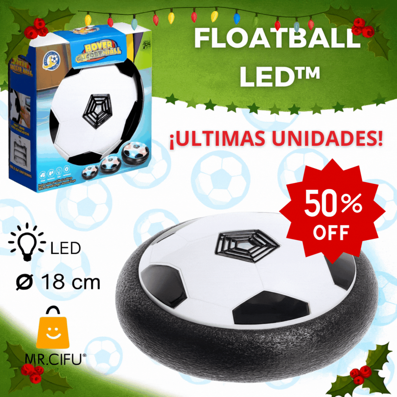 FloatBall LED™ ⭐⭐⭐⭐⭐ ¡La magia del fútbol llega a tu hogar!