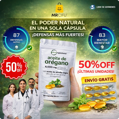 Orégano Defensa Natural™           " Cansancio constante no es normal". 60caps