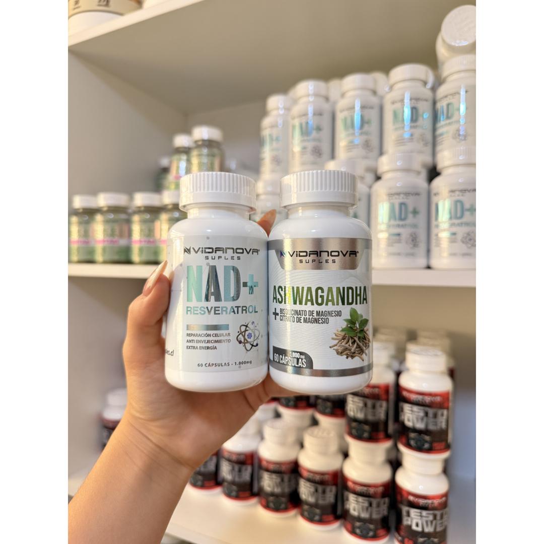 💥 RECUPERA TU ENERGÍA MASCULINA CON MODO ALFA™ 🔥 ¡PACK POTENCIA TOTAL!  NAD+ + ASHWAGANDHA